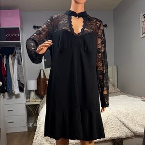 Elegant Black Lace Dress